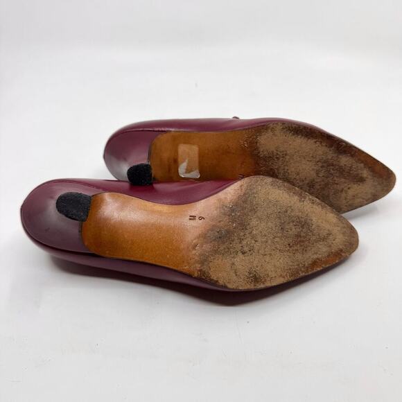 Vintage PERRY ELLIS Burgundy Pumps - Picture 8 of 11